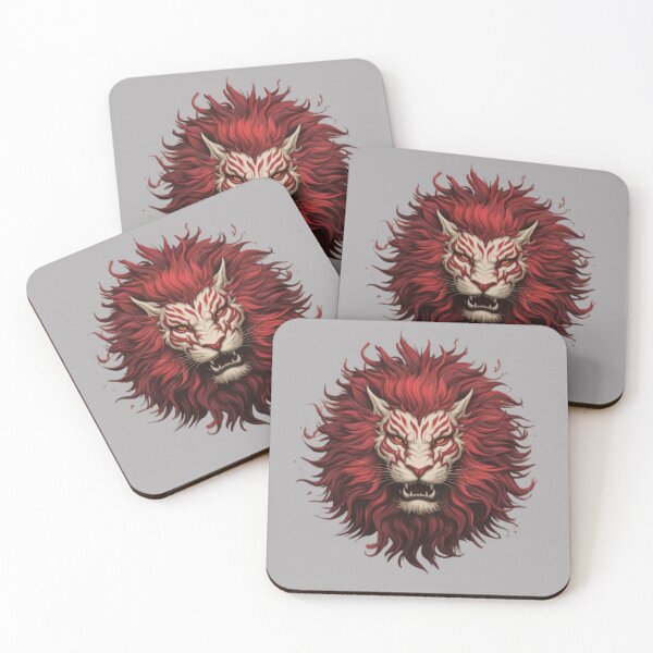 Item preview, Ferocious lion with a red mane designed and sold by R-market.