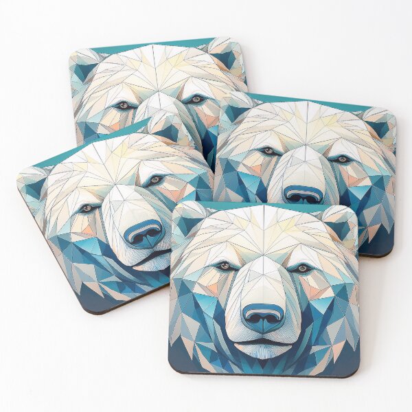 Item preview, Geometric Polar Bear Portrait Illustration designed and sold by Adam Regester.