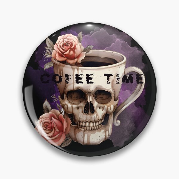 Item preview, Gothic Coffee Time Halloween Sticker designed and sold by Klaudesign.
