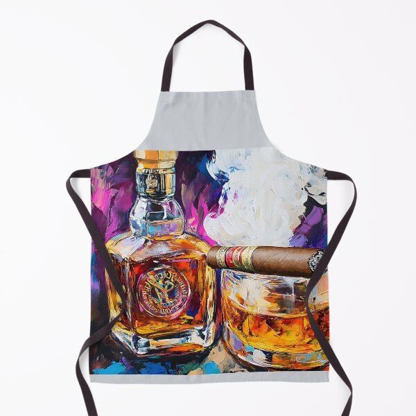 Item preview, Indulge in the Opulence of Whiskey and Cigar in a Kaleidoscope of Color Abstract Digital AI Art designed and sold by OlfactoART Studio.
