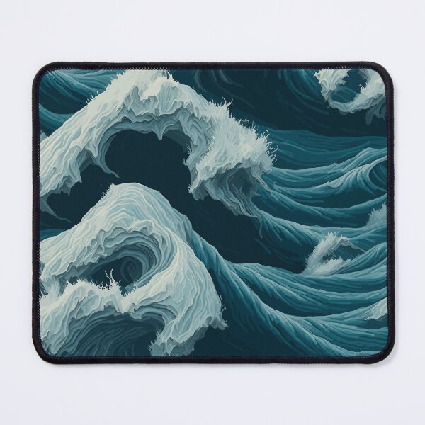 Item preview, blue sea background waves vintage  designed and sold by jkrphoto.