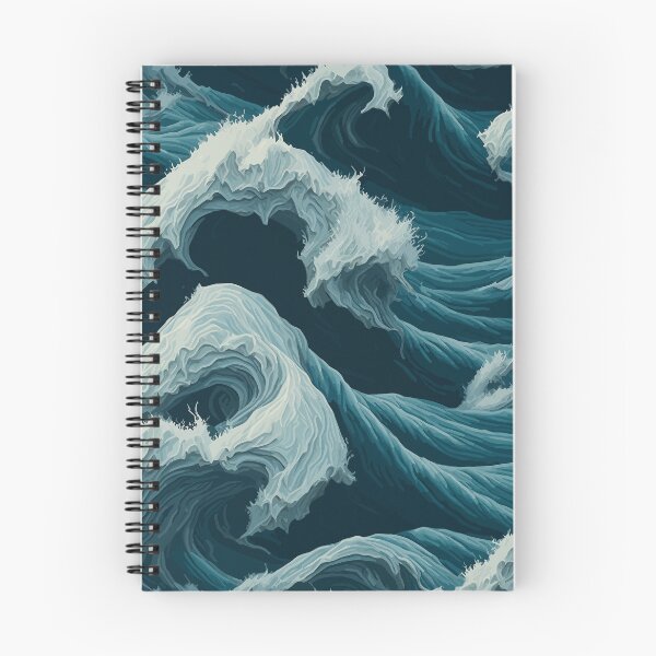Item preview, blue sea background waves vintage  designed and sold by jkrphoto.