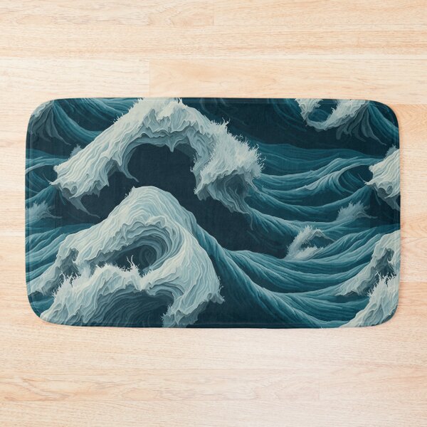 Item preview, blue sea background waves vintage  designed and sold by jkrphoto.