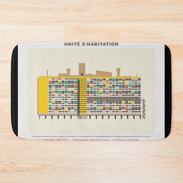 Item preview, Unité d'Habitation: Modern Illustration of Le Corbusier's Visionary Urban Oasis designed and sold by Boogosh.
