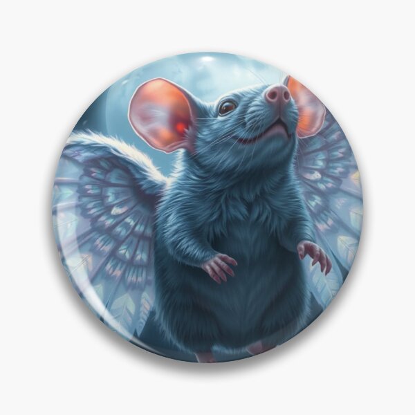 Item preview, Cute silver rat with wings designed and sold by Cottageshop.