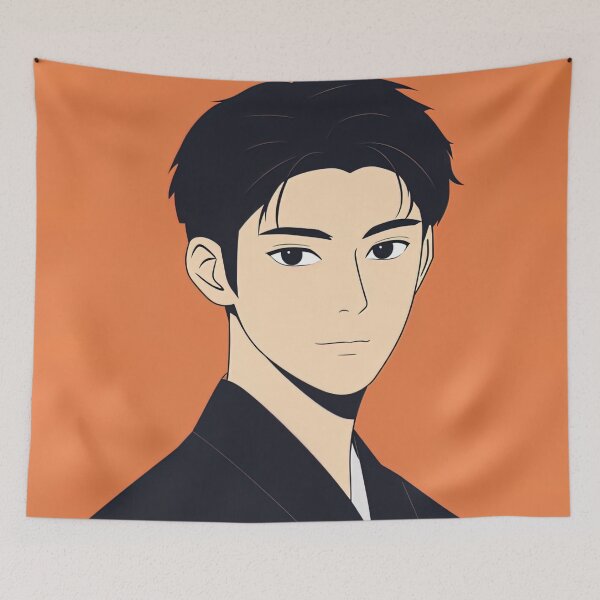 Item preview, Japanese man, portrait | Anime style designed and sold by ComicsFactory.