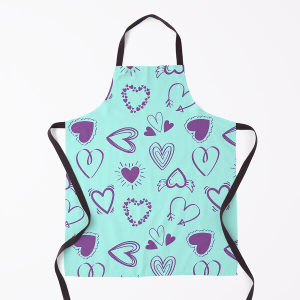 Item preview, Cyan and Purple Valentines Hearts Seamless Pattern designed and sold by HematiteDesign.