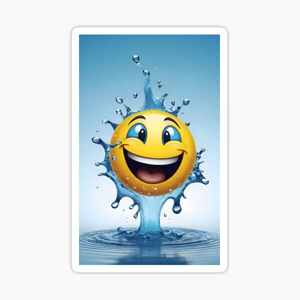 Item preview, Happy Splashing Emoji designed and sold by Illuminatium.
