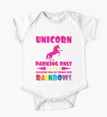 Unicorn Parking Only Sign One Piece - Short Sleeve