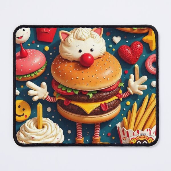 Item preview, FAST FOOD HAMBURGER FRENCH FRIES CRAZY FANTASY ART designed and sold by Arts4U.