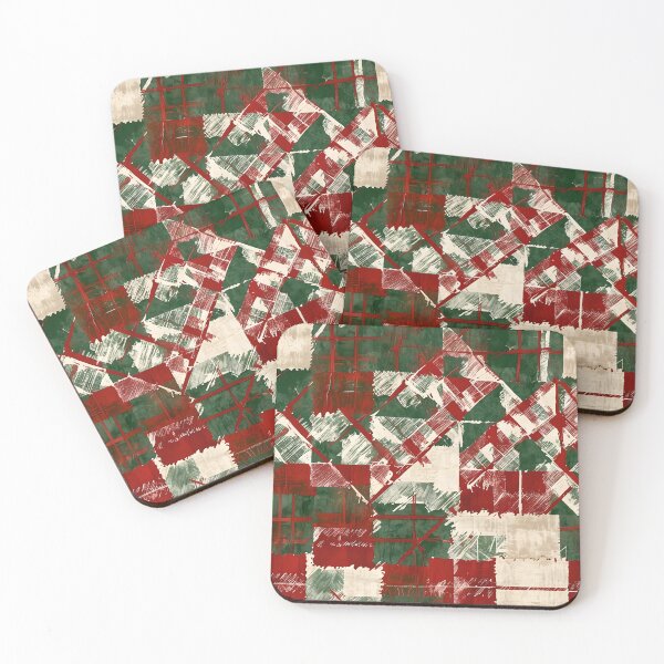 Item preview, Christmas Grunge Plaid Green, Red and Beige designed and sold by gjsart.