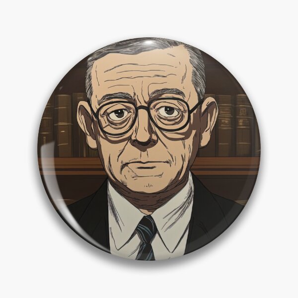 Item preview, Jean-Paul Sartre | Anime style designed and sold by ComicsFactory.