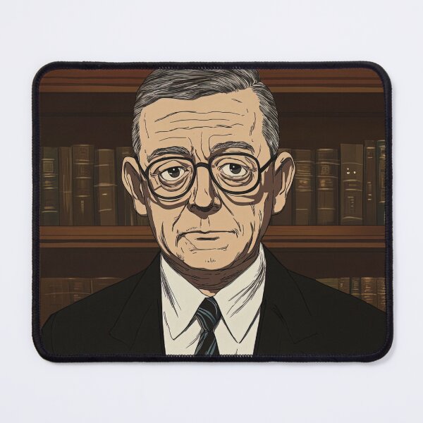 Item preview, Jean-Paul Sartre | Anime style designed and sold by ComicsFactory.