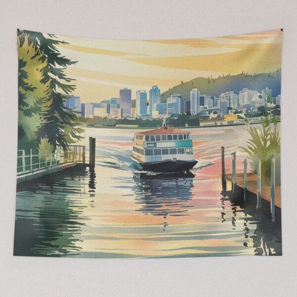 Item preview, Vancouver Vintage Travel Poster designed and sold by TravelerRat.
