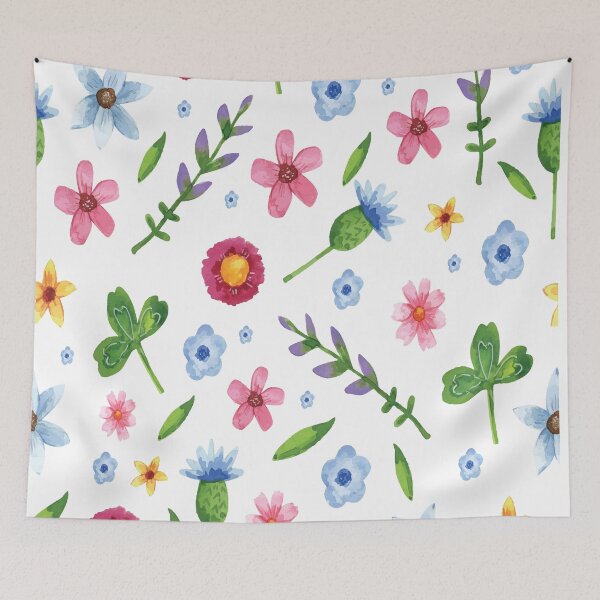 Item preview, Blue Mist Shrub spring flowers botanical art designed and sold by VISIONSTURME.