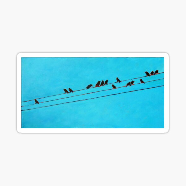 Birds, Wires 14 Sticker