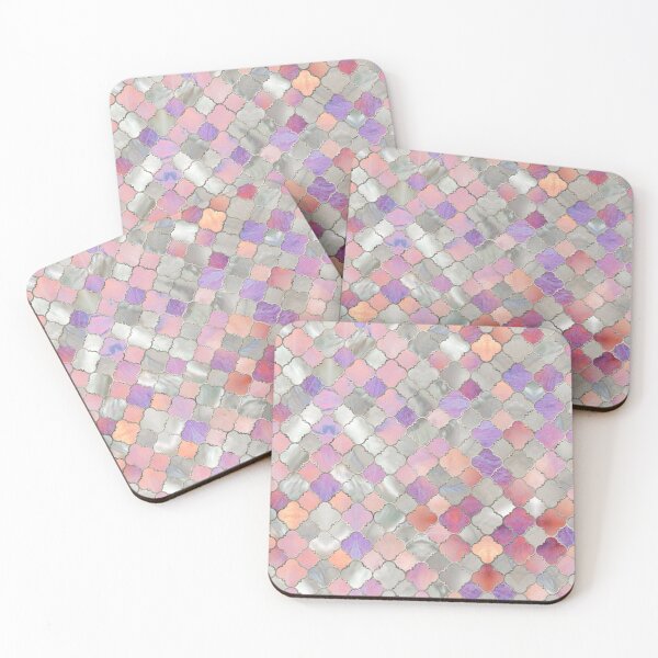Item preview, Quatrefoil Moroccan Pattern Mother of Pearl and quartz designed and sold by Nartissima.