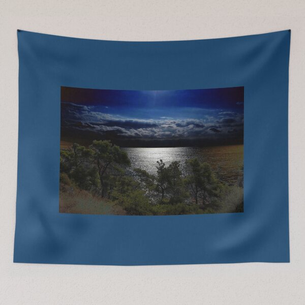 Item preview, Sea view with pines, Alonissos, dark edit 2 designed and sold by paulboizot.