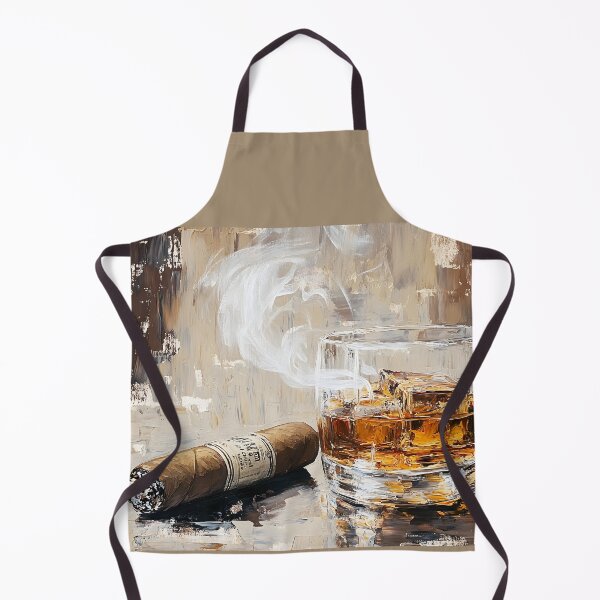 Item preview, Savor the Sophistication of Whiskey and Cigar Amid Earthy Tones Abstract AI Art designed and sold by OlfactoART Studio.