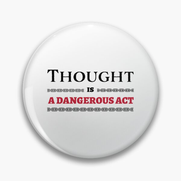 Item preview, Thought is Dangerous Act, simple Typography Design. designed and sold by HEMRO.