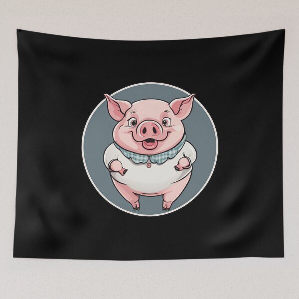 Item preview, Happy Pig, Smiling Pork Chop designed and sold by Aquillashop.
