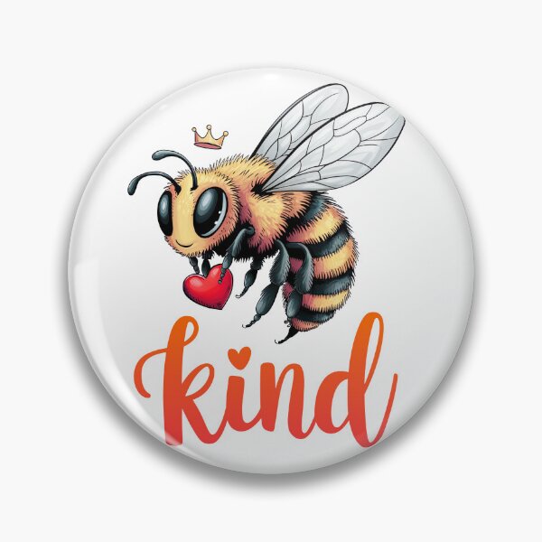 Item preview, Bee Kind - Cute Bee with Heart and Crown designed and sold by jeasolar.