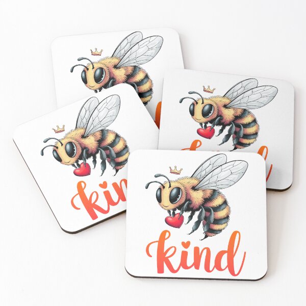 Item preview, Bee Kind - Cute Bee with Heart and Crown designed and sold by jeasolar.