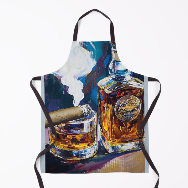 Item preview, Savor the Luxury of Whiskey and Cigar in a Swirling Dance of Colors Abstract Digital Art designed and sold by OlfactoART Studio.