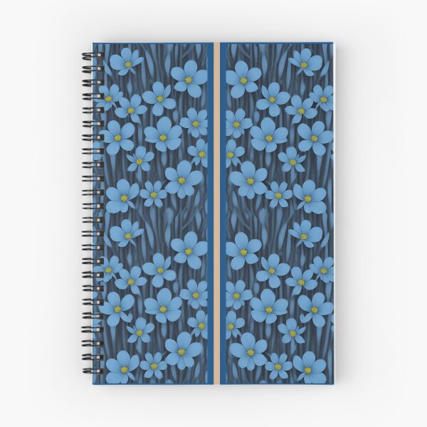 Item preview, Symmetry of Deep Blue Forget-Me-Not Flowers designed and sold by AmuraLumina.