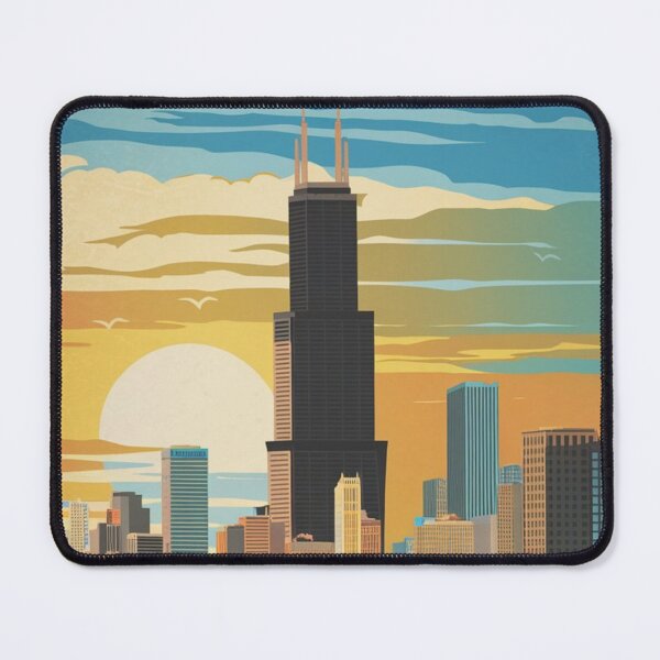 Item preview, Chicago Vintage Travel Poster designed and sold by TravelerRat.
