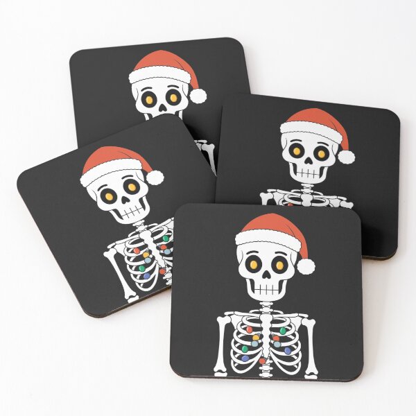 Item preview, Festive Skeleton with Santa Hat and Lights designed and sold by hassanimarket7.