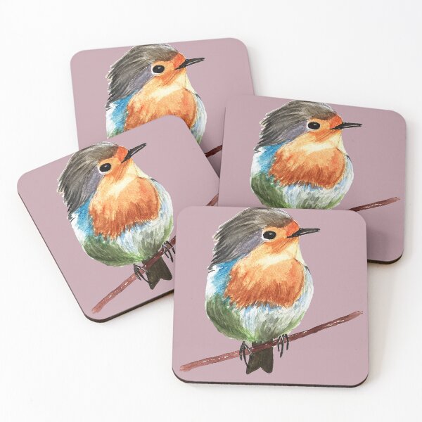 Item preview, Robin on light purple background  designed and sold by PumpkinStudioPL.