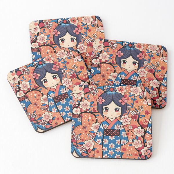 Item preview, Kawaii Geisha Blossom Art designed and sold by AgarutanPrint.