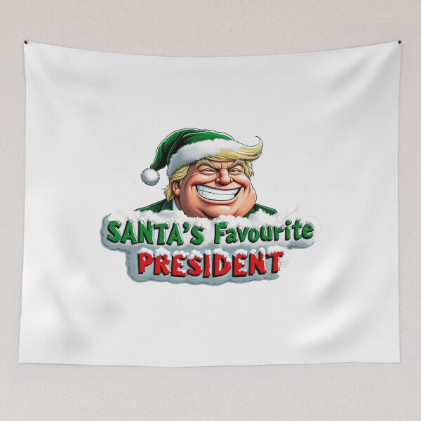 Item preview, Santa's Favorite President Funny Trump caricature designed and sold by MERCH HQ.