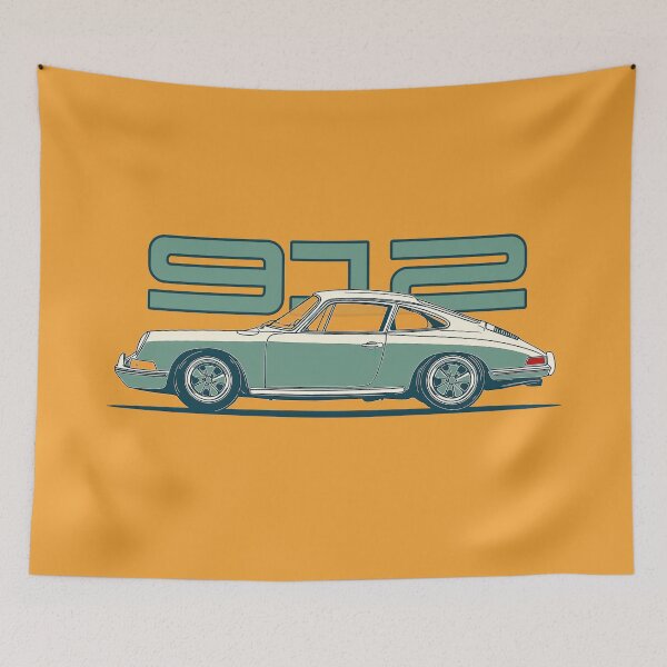 Item preview, Vintage 1075 Porsche 912 964 Illustration designed and sold by blackdogshop.
