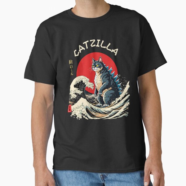 Item preview, Funny Catzilla Cat Japanese Art designed and sold by Topmaxdesign.