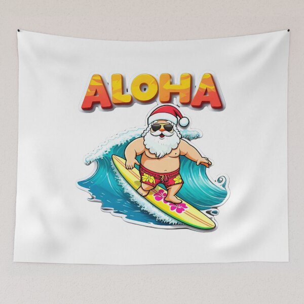 Item preview, Surfing Santa - Aloha Vibes designed and sold by Doug Healey .