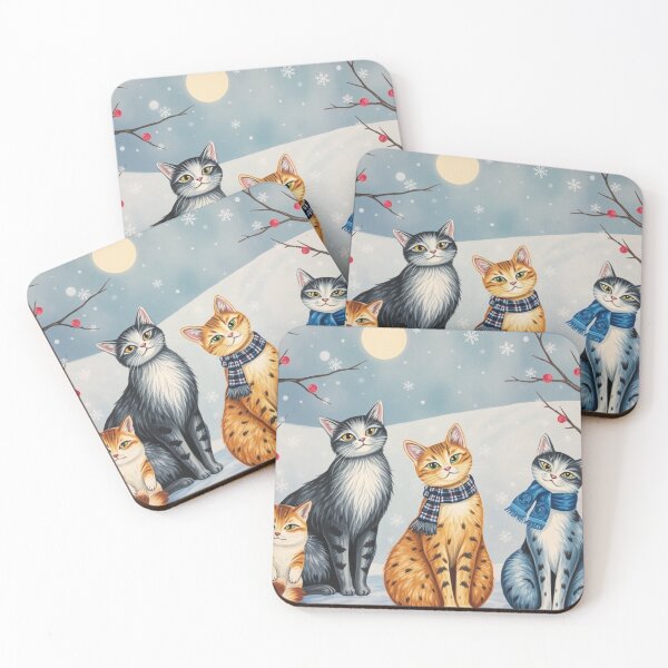 Item preview, Cute cats in the snow  designed and sold by Ravensplace22.