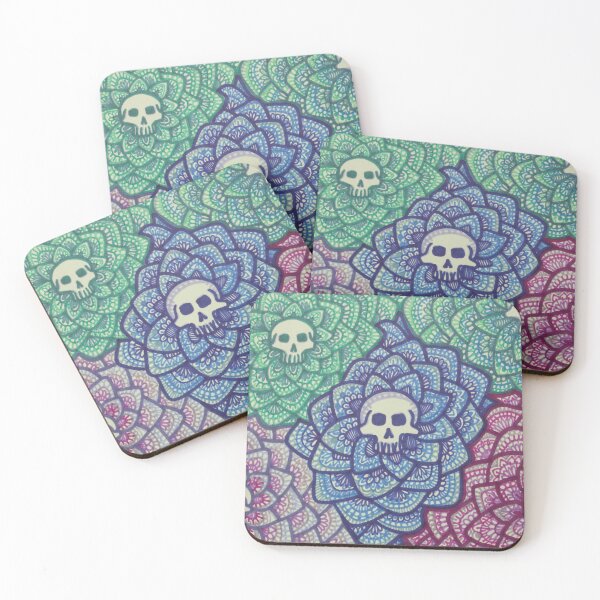 Item preview, Spooky Skulls in Succulents Mandala #4 designed and sold by GDiEDesigns.