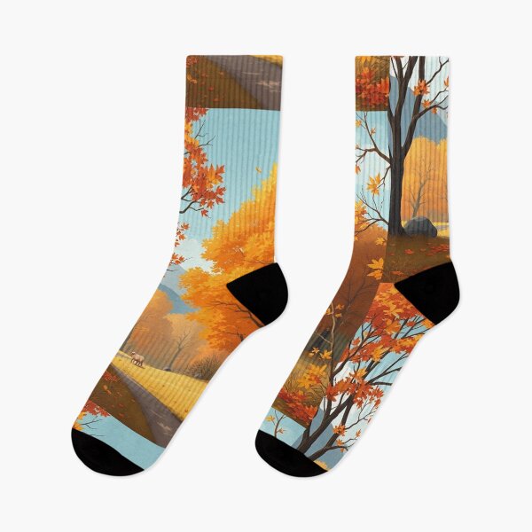 Item preview, Digital art style fall season illustration designed and sold by hjian8219.