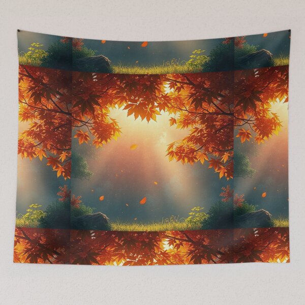Item preview, Digital art style fall season illustration designed and sold by hjian8219.
