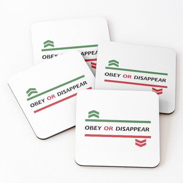Item preview, Obey or disappear, A typography Design features a stark message.  designed and sold by HEMRO.