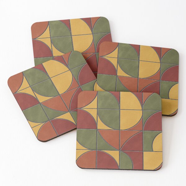 Item preview, Tile of Midcentury shapes designed and sold by SketchyHeart.