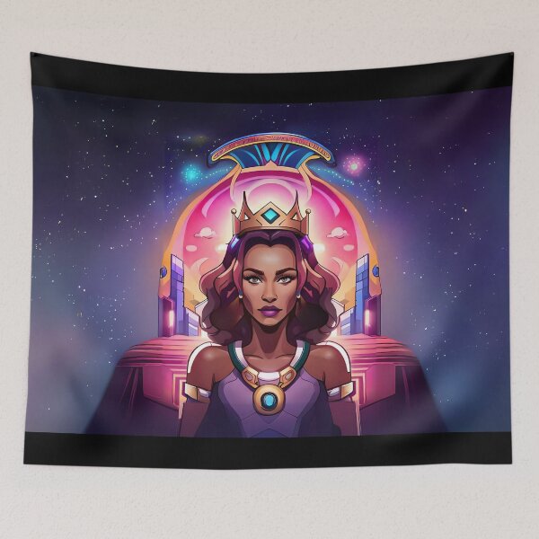 Item preview, Fabulous Woman Pink Cyberpunk Neon Retro Goddess designed and sold by Melan Designs.