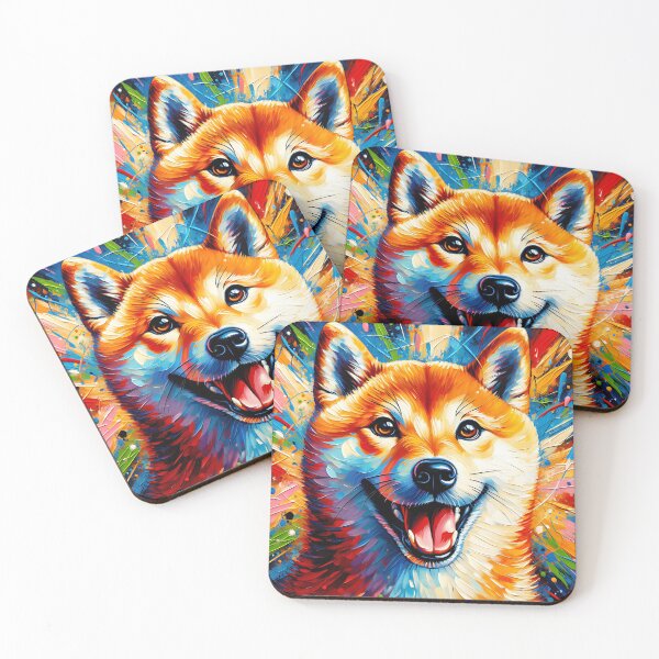 Item preview, Retrato de perro Shiba Inu Impresión de arte acrílico Retrato de mascota Regalos para amantes de los perros designed and sold by Puppy Puzzles Plus.