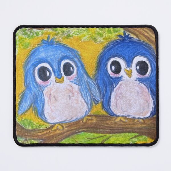 Item preview, Two Little Blue Birds designed and sold by MyBottomShelf.