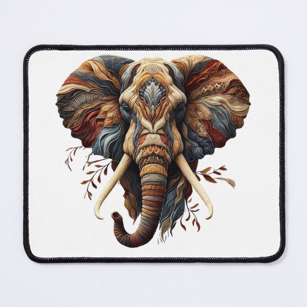 Item preview, Earth Toned Elephant Art Tee Shirt Design - Intricate Wildlife Detail designed and sold by BlankCanvasHaHa.
