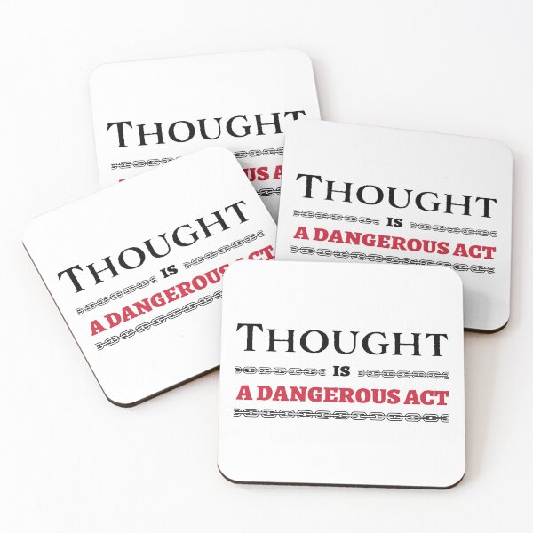 Item preview, Thought is Dangerous Act, simple Typography Design. designed and sold by HEMRO.