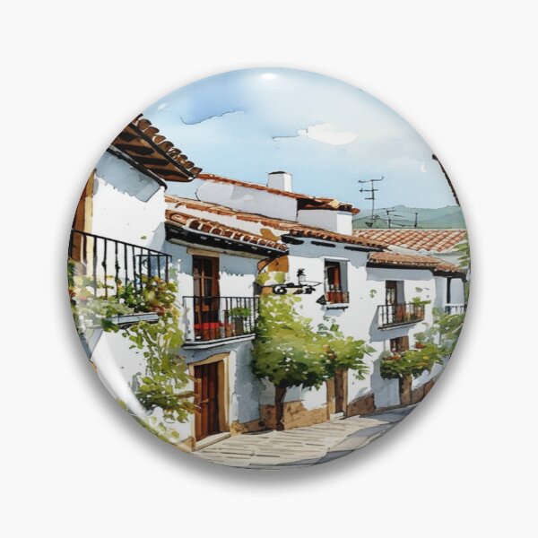 Item preview, Charming Small Historic Town Illustration – Cozy Vintage Houses Art Print & Home Decor designed and sold by PNG PAPER STUDIO.