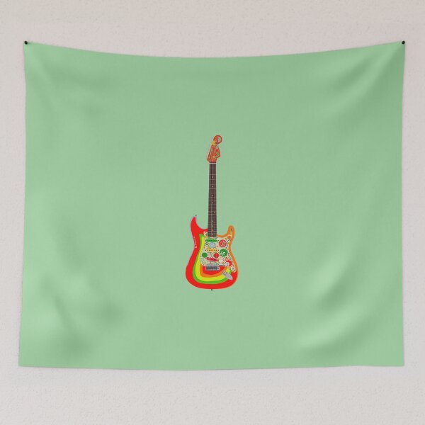 Artikelvorschau, George Harrison Fender Stratocaster E-Gitarre entworfen und verkauft von Olivia Powell Designs.